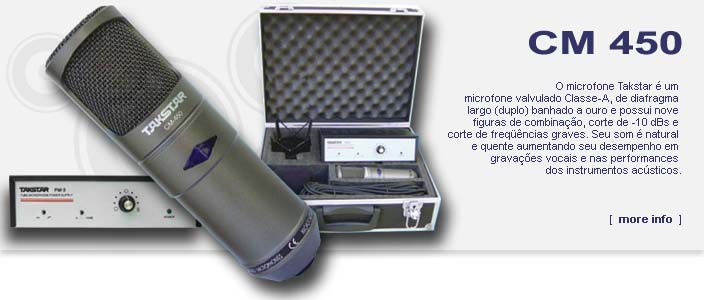 TAKSTAR CM-400-L is a professional vacuum tube condenser microphone with cardioid characteristics. The tube is incorporated with premium electronic components to allow the natural reproduction of input sound including extremely low frequency data. It is excellent for TV studios, recording studios, broadcasting stations and stage performances. ..
